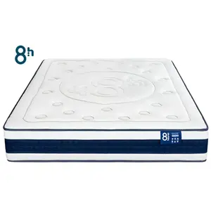 Matelas Ressorts + latex 200x200 cm 8 HEURES L'EBLOUISSANT