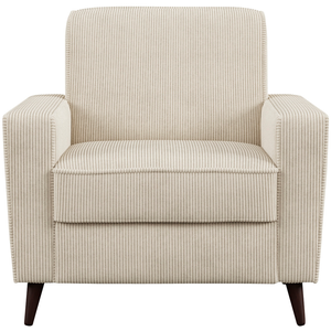 Fauteuil fixe en velours MORITO EW coloris beige pas cher