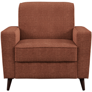 Fauteuil fixe en velours MORITO EW coloris terracotta pas cher
