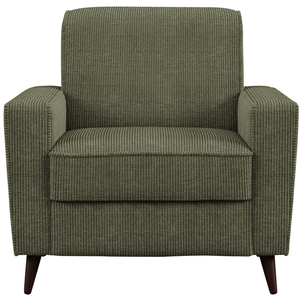 Fauteuil fixe en velours MORITO EW coloris olive pas cher