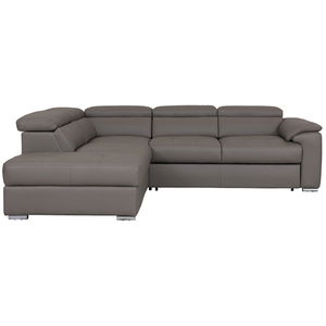 Canapé d'angle taupe convertible 4 pl CYRANO pas cher