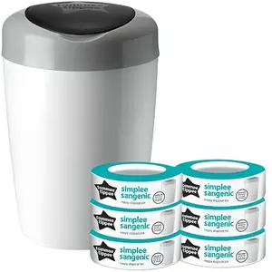 Comparateur de prix : Starter Pack Tommee Tippee Simplee Sangenic 1 bac + 6 recharges
