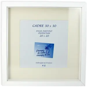 Divers Cadre Vitrine XXL Blanc + Passe-partout 30 x 30 cmVendu parscrapmalin
