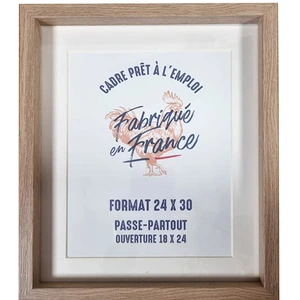Divers Cadre Aymie Chêne 40 x 40 cm + Passe-partout 30 x 30 cm pas cher
