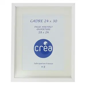 Créa Cadre Vitrine Carla 3D - 24x30 cm - Blanc