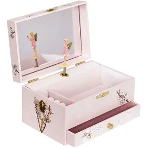 Comparateur de prix : Trousselier Boite à bijoux musicale Cerisier F.Fairies