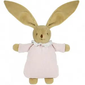 Comparateur de prix : Trousselier Peluche hochet lapin nid d'ange en coton bio rose poudré (20 cm)