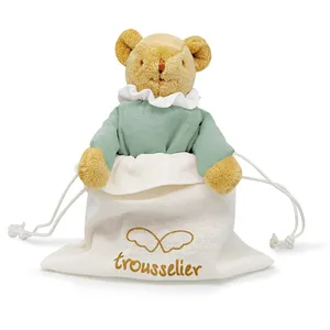 Trousselier - Doudou Bebe Ours Nid d'ange avec Hochet - Ours en Peluch...