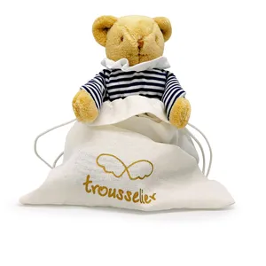 Trousselier - Doudou Bebe Ours Nid d'ange avec Hochet - Ours en Peluch...