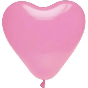 RueDeLaFete Lot de 8 ballons COEUR 35cm, rose pas cher