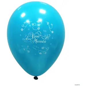 RueDeLaFete Ballon turquoise Vive Les Mariés X10 pas cher