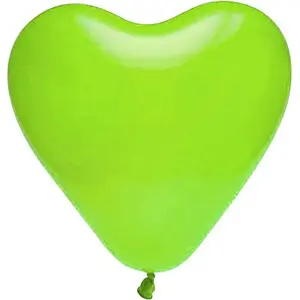 RueDeLaFete Lot de 8 ballons COEUR 35cm, Vert tilleul pas cher