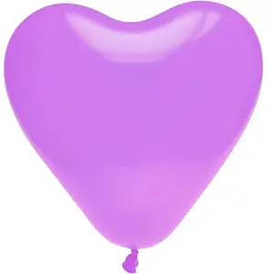 RueDeLaFete Lot de 8 ballons COEUR 35cm, lilas pas cher