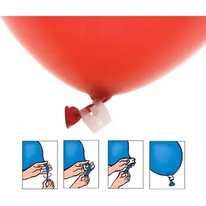 RueDeLaFete Grand Paquet de 100  CLIPS à ballon (blancs) pas cher