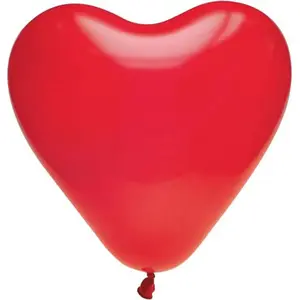 RueDeLaFete Lot de 8 ballons COEUR 35cm, rouge pas cher