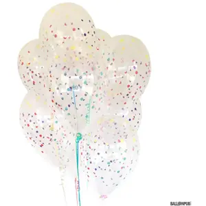 RueDeLaFete Sachet de 8 ballons imprimés confettis imprimés décos pas cher
