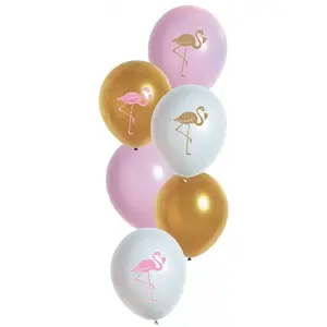 RueDeLaFete Sachet de 6 ballons Flamant rose pas cher
