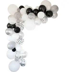 RueDeLaFete Guirlande Organique 5m de 50 ballons, Argent pas cher