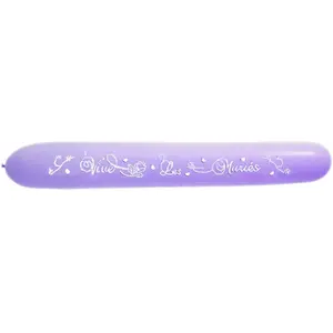 RueDeLaFete Lot de 5 ballons Bannières géantes mariés Lilas pas cher