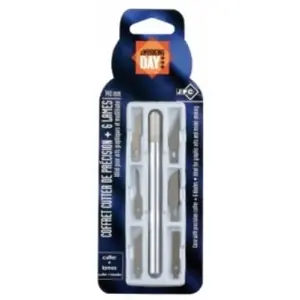 Jpc créations Scalpel Cutter Précision 140 mm + 6 Lames Gris/BleuVendu paramazon