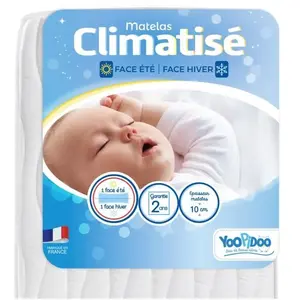 Comparateur de prix : Yoopidoo - Matelas Bébé Climatisé - 60x120 cm - 1 face Été fraîche / 1...