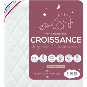 Comparateur de prix : P'TIT LIT Matelas bébé évolutif avec contact mémoire de forme 60x120