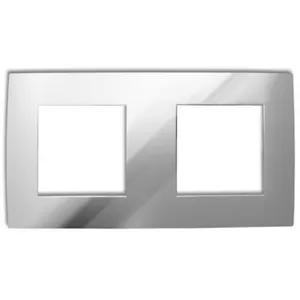 Plaque de finition double Colours Kalya chrome pas cher