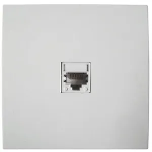 Prise RJ45 Diall encastrable complet blanc pas cher