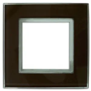Plaque de finition Colours Kalya simple verre chocolat pas cher