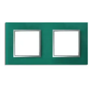 Plaque de finition double Colours Kalya verre turquoise pas cher