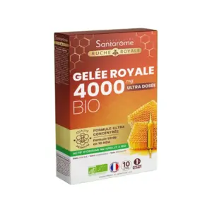 Comparateur de prix : Santarome Ruche Royale Gelée Royale 4000 MG Bio Immunité 10 ampoules