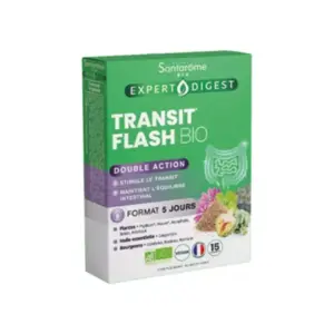 Comparateur de prix : Santarome - Transit Flash Bio - Aide à la digestion - 15 comprimés