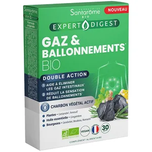 Santarome - Gaz & Ballonnements Bio - 30 gélules pas cher