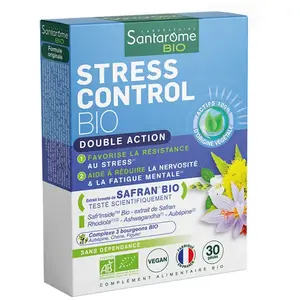 Santarome Bio - Stress Control Bio - Déstresse - Safran - 30 gélules pas cher