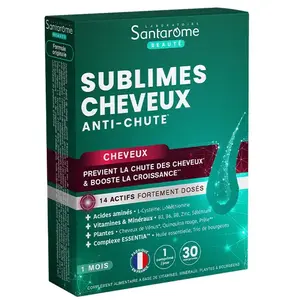 Comparateur de prix : Santarome Phyto Sublimes Cheveux Anti-Chute 30 comprimés