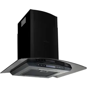 Hotte Murale Acier Inoxydable LCD 756 m³-h 60 cm Noir Aspirante Décor ... pas cher