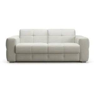 Comparateur de prix : CALICOSY Canapé 3 places convertible en tissu L207 cm - Beige
