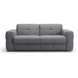 Comparateur de prix : CALICOSY Canapé 3 places convertible en tissu L207 cm - Gris