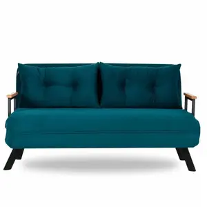 CALICOSY Canapé lit 2 places convertible L133 cm - Vert