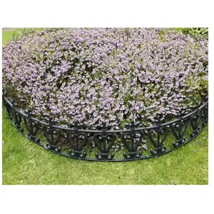 Comparateur de prix : Barrière de jardin ronde - CASAME - lot de 6 - PVC - Noir