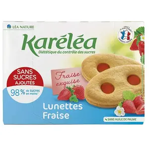 Karéléa Biscuits Sans Sucres Ajoutés Lunettes Fraise 175g