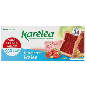 Karéléa Biscuits Sans Sucres Ajoutés Tartelettes Fraise Exquise 145g