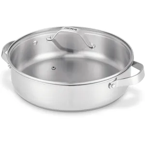Comparateur de prix : Sauteuse - BEKA - Cicla - 28 cm - Acier inoxydable recyclé - Couvercle en verre