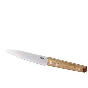 Couteau de service 14 cm en acacia - Beka - Argent - Inox