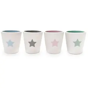 Yoko design set de 4 tasses expresso star en céramique blanc 1404-7830Vendu paramazon