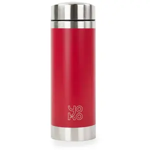YOKO DESIGN Théiére isotherme 350 ml rouge à double paroi en inox pas cher