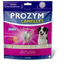 Comparateur de prix : Prozym Lamelles à Mâcher Chien M (15-25kg) 15 unités