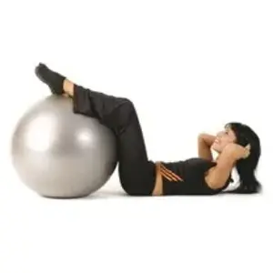 Gym Ball - SVELTUS - Gris - Diamètre 65 cm - Conception anti-explosion pas cher