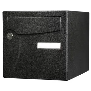Comparateur de prix : Renz Boîte aux lettres normalisée 2 portes extérieur acier noir brillant