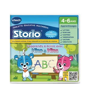 VTECH - Jeu Éducatif Storio -  J'Apprends A Ecrire avec Nino et Nina